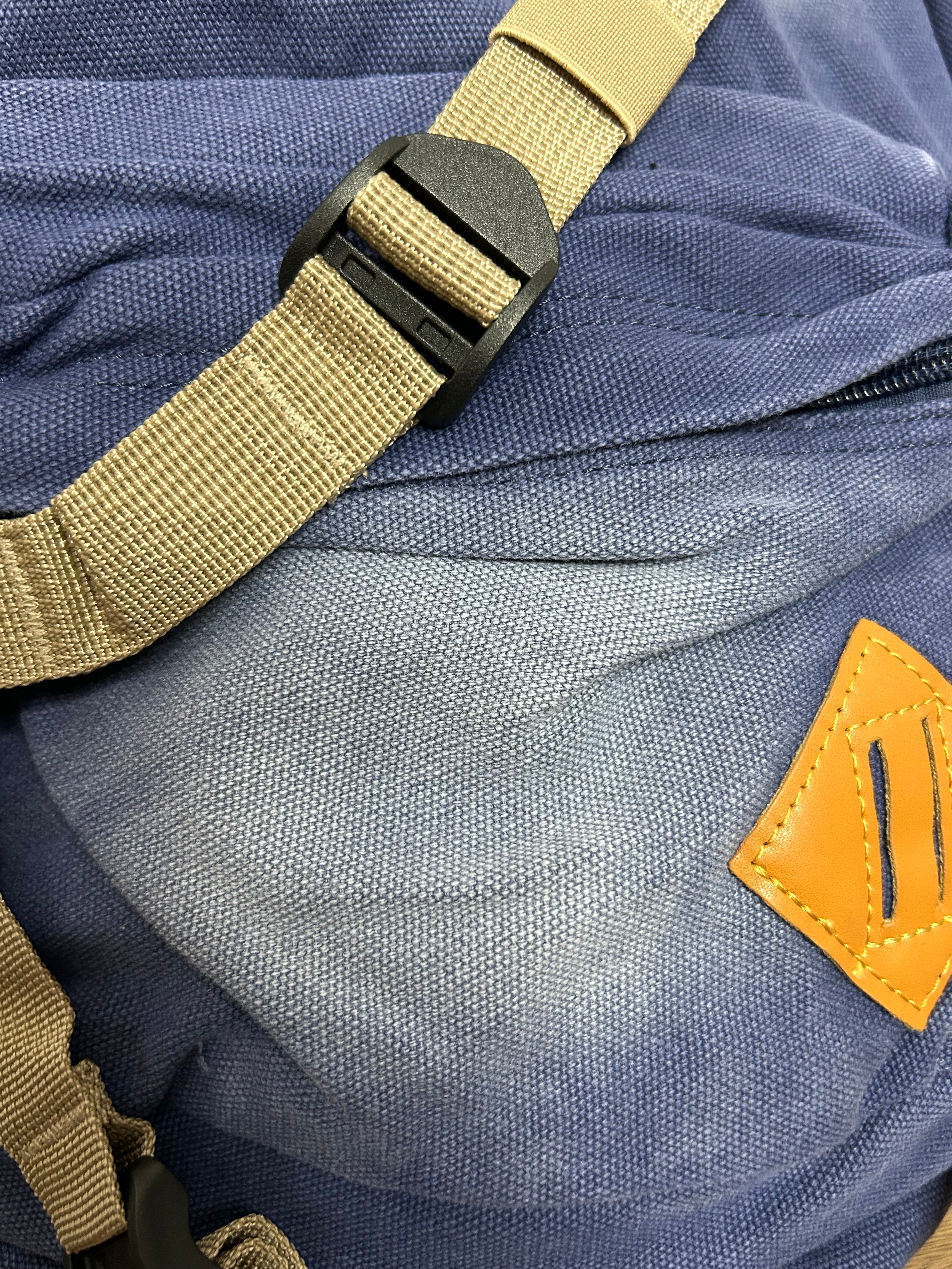 “Amazing Spider” Vintage Backpack-Washed and distressed denim